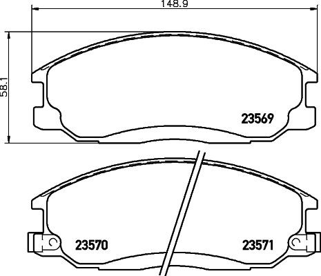 MINTEX Brake pad set Article number: MDB2063 cheaply