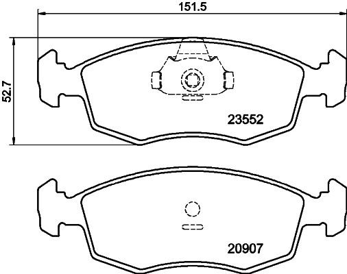 MINTEX Brake pad set Article number: MDB2076 cheaply