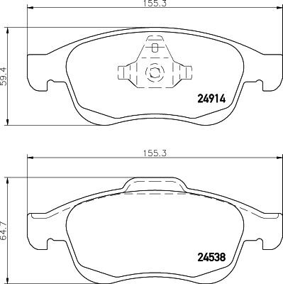 MINTEX Brake pad set Article number: MDB3043 cheaply