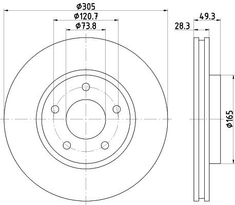 MINTEX Brake disc Article number: MDC1336 cheaply