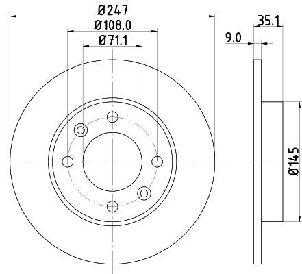 MINTEX Brake disc Article number: MDC1493 cheaply