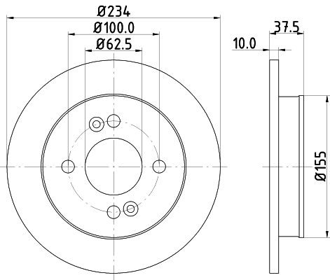 MINTEX Brake disc Article number: MDC1726 cheaply