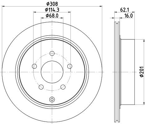 MINTEX Brake disc Article number: MDC1820 cheaply