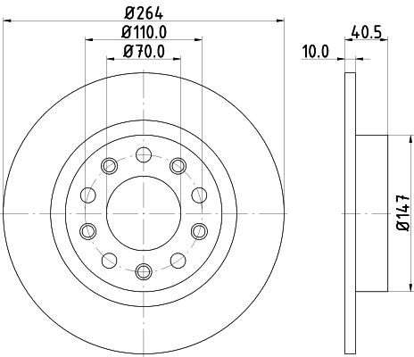 MINTEX Brake disc Article number: MDC2279 cheaply