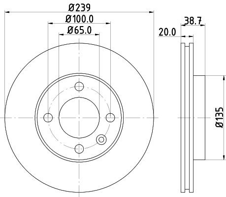 MINTEX Brake disc Article number: MDC365 cheaply