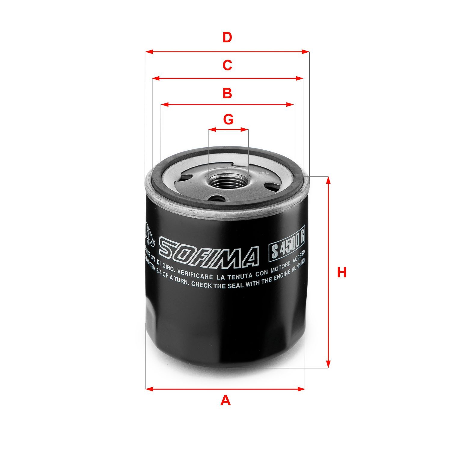 SOFIMA Oil filter Article number: S 4500 R cheaply