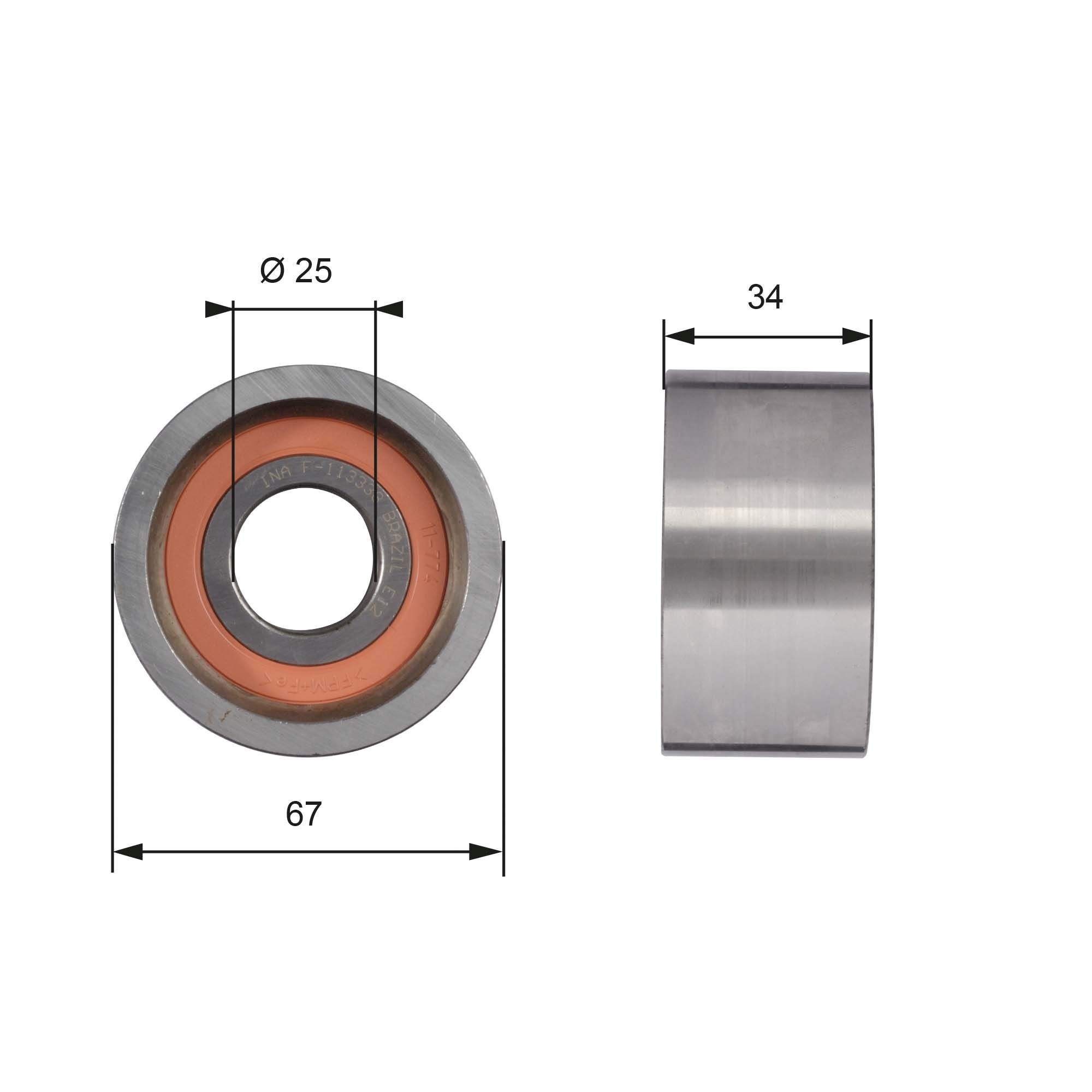 GATES Timing belt deflection pulley Article number: T41178 cheaply