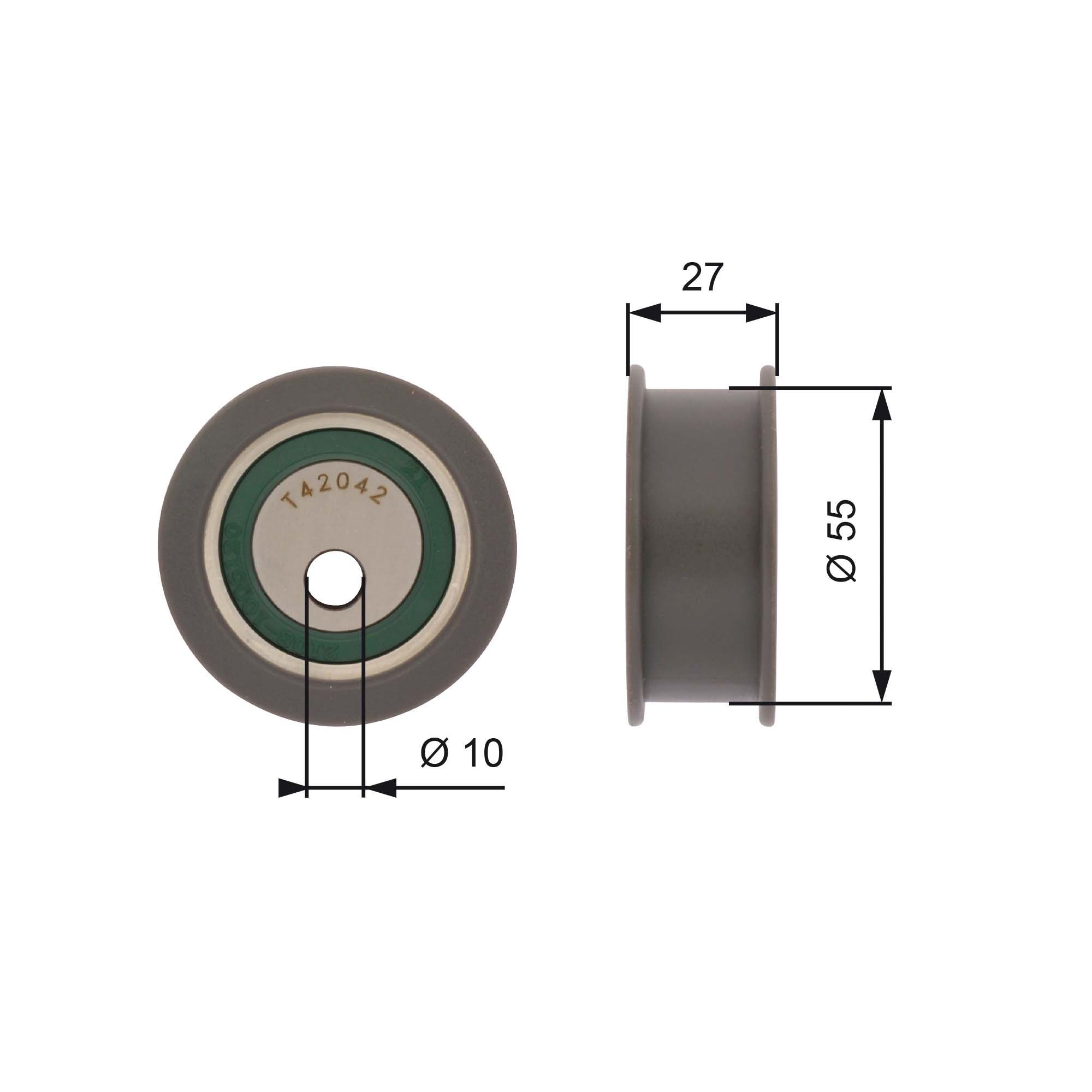 GATES Timing belt tensioner pulley Article number: T42042A cheaply