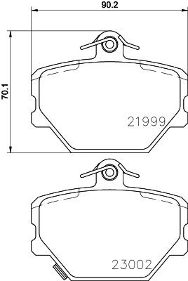 MINTEX Brake pad set Article number: MDB2033 cheaply