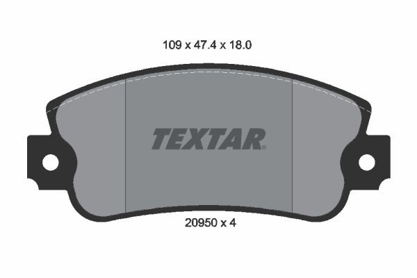 TEXTAR Brake pad set Article number: 2095005 cheaply