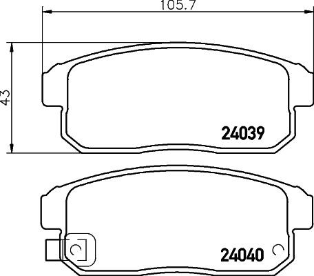 MINTEX Brake pad set Article number: MDB2588 cheaply