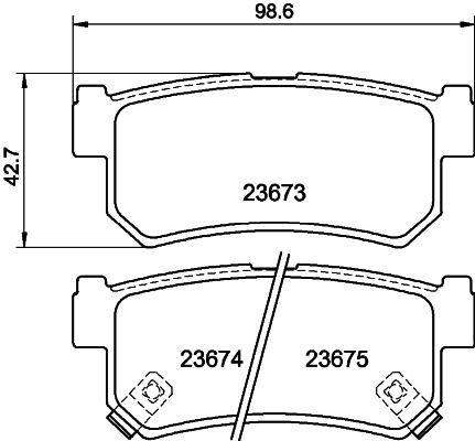 MINTEX Brake pad set Article number: MDB2823 cheaply