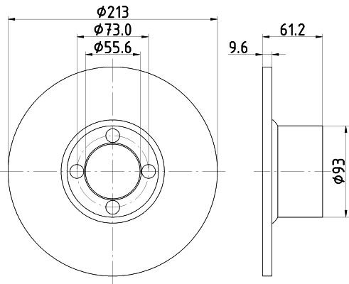 MINTEX Brake disc Article number: MDC75 cheaply