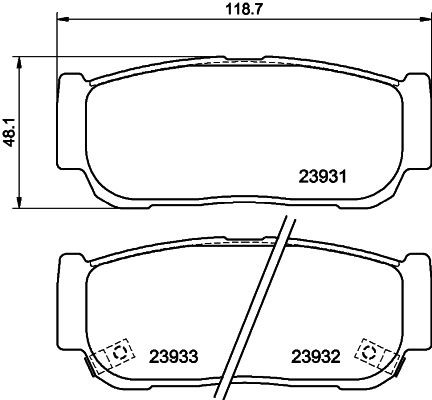 MINTEX Brake pad set Article number: MDB2338 cheaply