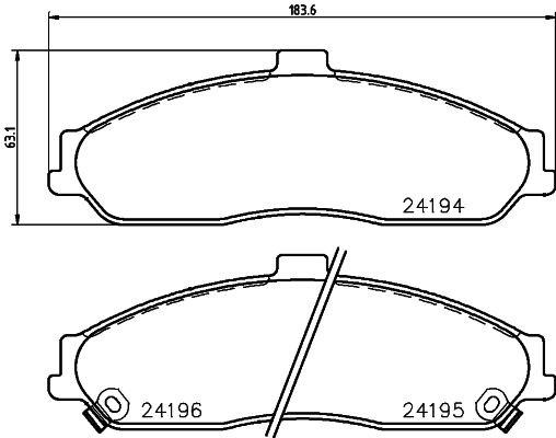 MINTEX Brake pad set Article number: MDB2213 cheaply