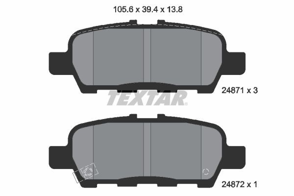 TEXTAR Brake pad set Article number: 2487101 cheaply