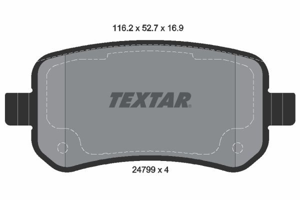 TEXTAR Brake pad set Article number: 2479901 cheaply