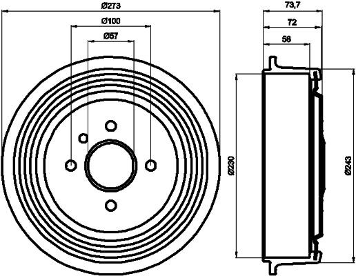 TEXTAR Brake drum Article number: 94031800 cheaply