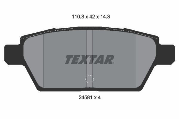 TEXTAR Brake pad set Article number: 2458102 cheaply