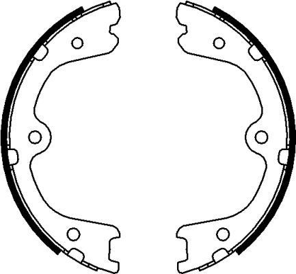 TEXTAR Handbrake shoes Article number: 91073200 cheaply