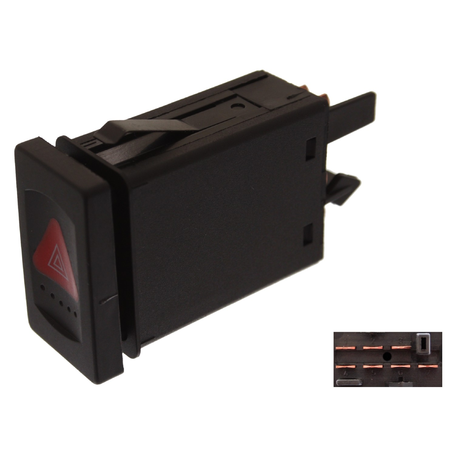 FEBI BILSTEIN 44701 Hazard Light Switch PASSAT 2.3 VR5 Syncro/4motion 150 PS Petrol 2001