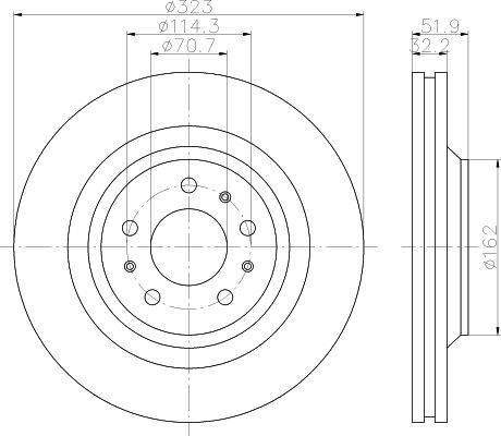 MINTEX Brake disc Article number: MDC2559 cheaply