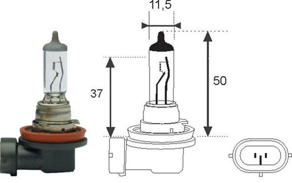 MAGNETI MARELLI Bulb, spotlight Article number: 002547100000 cheaply