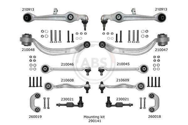 A.B.S. 219902 Pakabos komplektas PASSAT 2.0 130 AG benzinas 2005