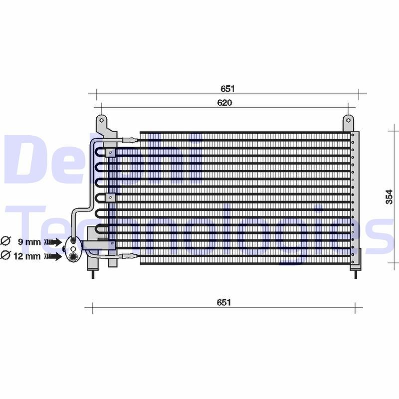DELPHI Air conditioning condenser Article number: TSP0225049 cheaply