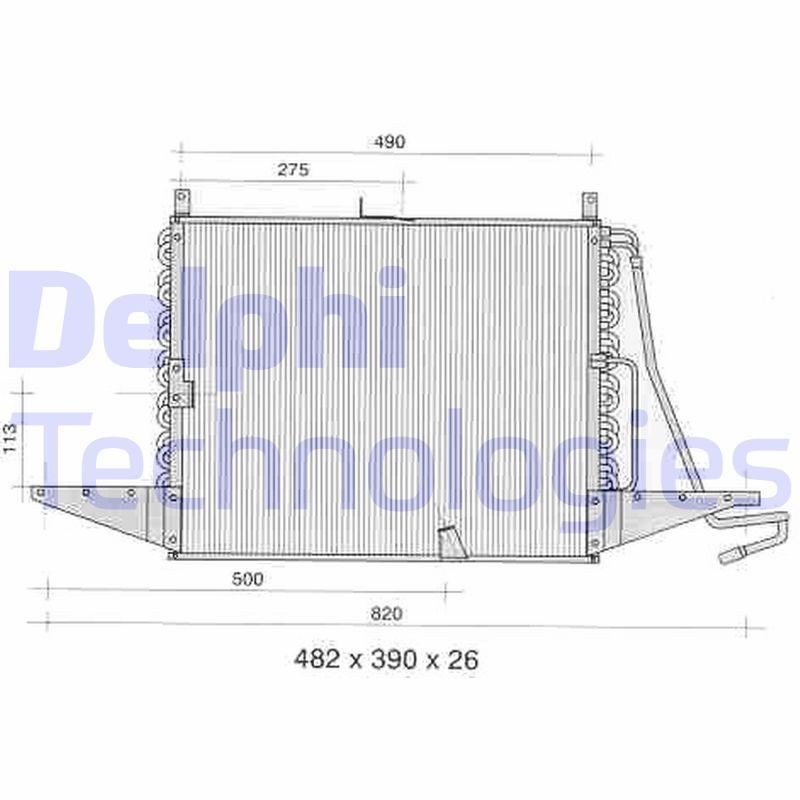 DELPHI Air conditioning condenser Article number: TSP0225273 cheaply