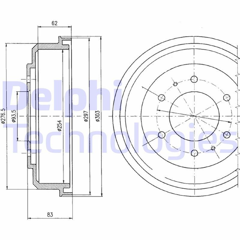 DELPHI Tamburo freno Numero articolo: BF355 poco costoso