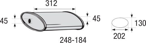 BOSAL Midterste, lyddæmper, universal Varenummer: 248-184 billige