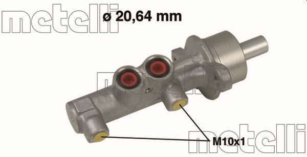 METELLI Cilindro maestro del freno Numero articolo: 05-0538 poco costoso
