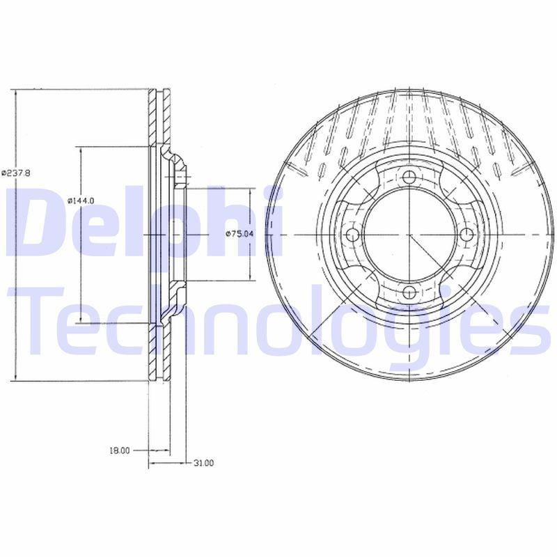 DELPHI Δισκόπλακα αριθμός Άρθρου: BG2414 φθηνότερα