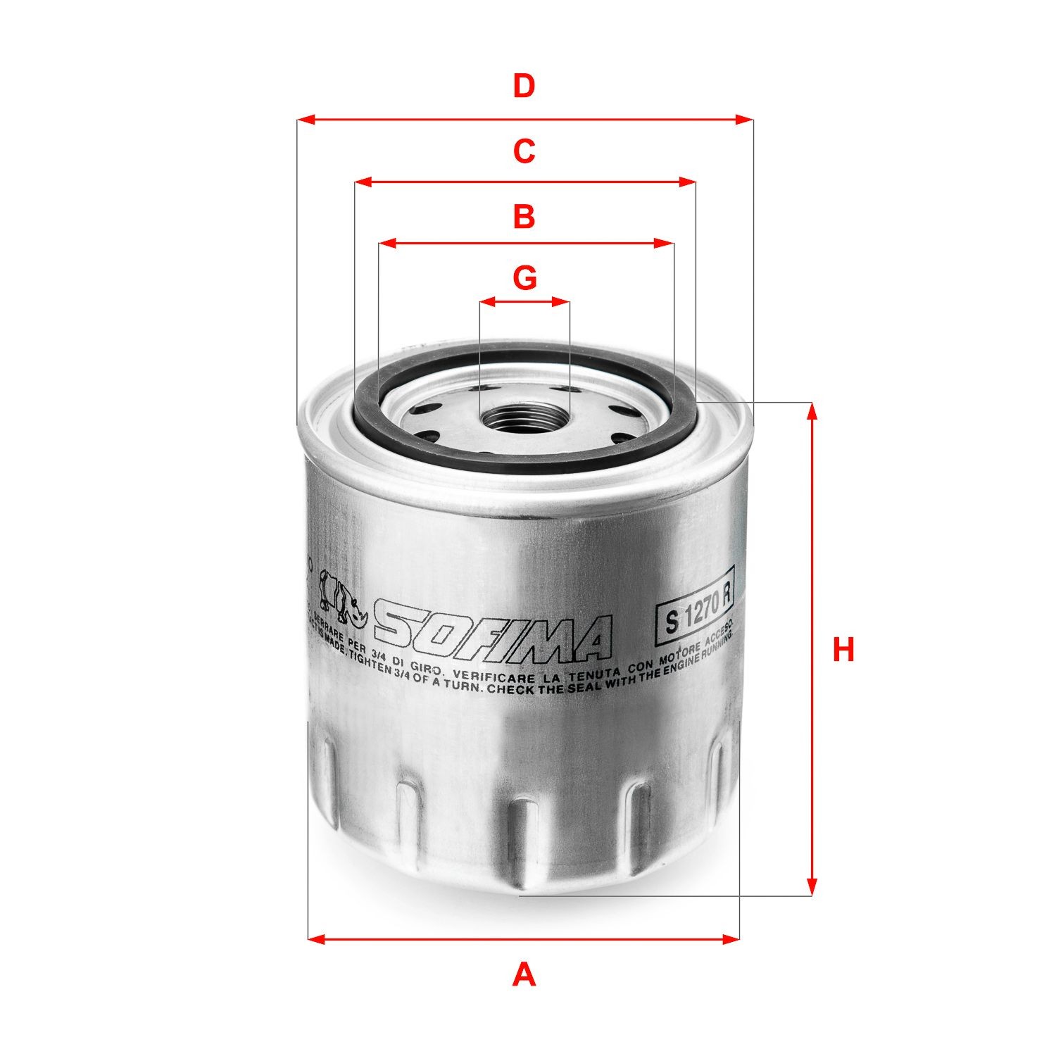 SOFIMA Oil filter Article number: S 1270 R cheaply