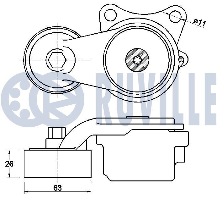 RUVILLE Timing belt tensioner pulley Article number: 57314 cheaply
