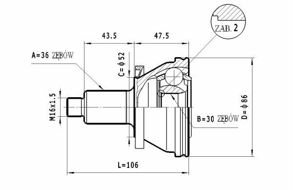 STATIM Joint kit, drive shaft Article number: C.011 cheaply