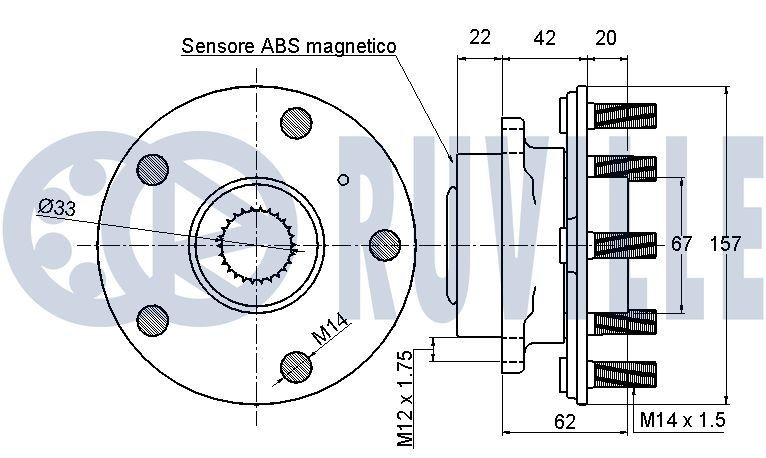 RUVILLE Wheel Hub Article number: 485502 cheaply