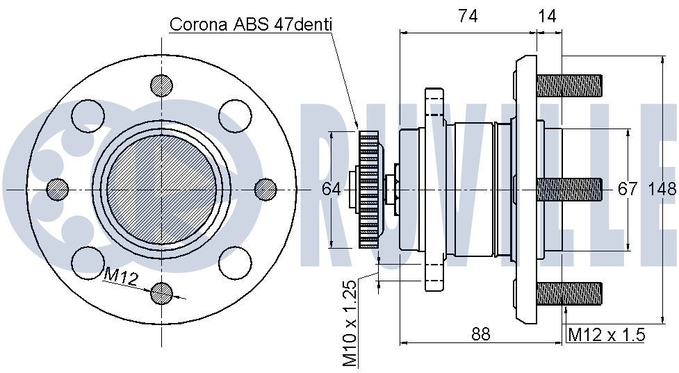 RUVILLE Wheel Hub Article number: 485001 cheaply