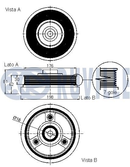 RUVILLE Crankshaft pulley Article number: 515900 cheaply