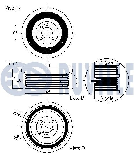 RUVILLE Crankshaft pulley Article number: 515903 cheaply