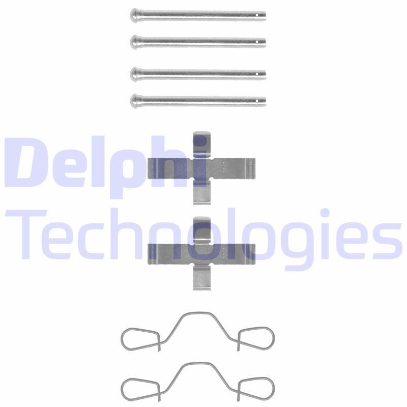 DELPHI LX0012 Monteringssæt til bremseklodser POLO 1.3 60 HK Benzin 1994