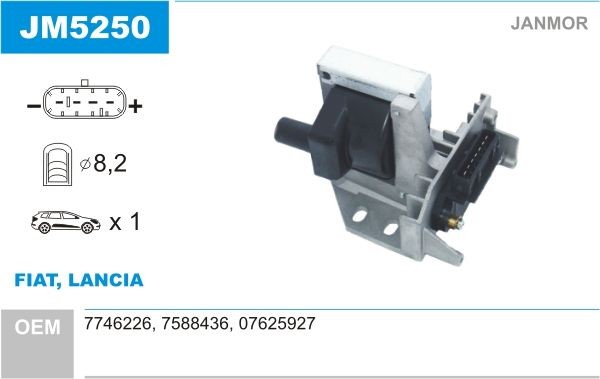 JANMOR Bobina d'accensione Numero articolo: JM5250 poco costoso