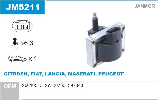 JANMOR Bobina d'accensione Numero articolo: JM5211 poco costoso