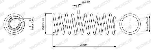 MONROE Coil spring Article number: SP3074 cheaply