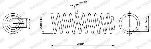MONROE Coil spring Article number: SP2743 cheaply