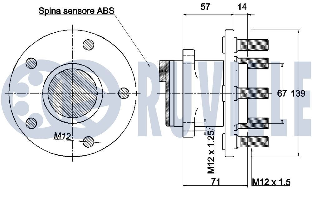 RUVILLE Wheel Hub Article number: 486805 cheaply