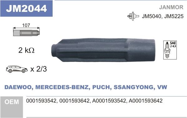 JANMOR Plug, coil Article number: JM2044 cheaply