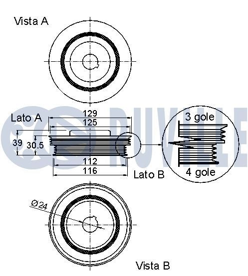 RUVILLE Timing Chain Article number: 3451014 cheaply