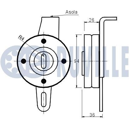 RUVILLE Tensioner Guide, timing chain Article number: 3453011 cheaply